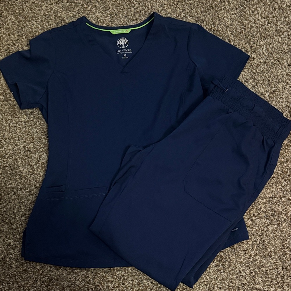 Navy Blue Scrub Set